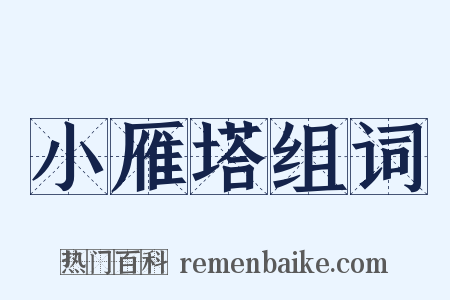 小雁塔组词是什么意思的图片